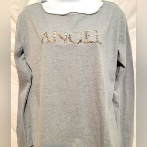 SOLD! Victoria's Secret gray Sequin Long Sleeve shirt. New With Tags